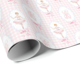 Pink Watercolor Nutcracker Christmas Wrapping Pape Wrapping Paper