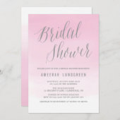 Pink Watercolor Ombre Bridal Shower Invitation (Front/Back)