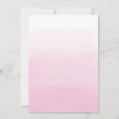 Pink Watercolor Ombre Bridal Shower Invitation (Back)