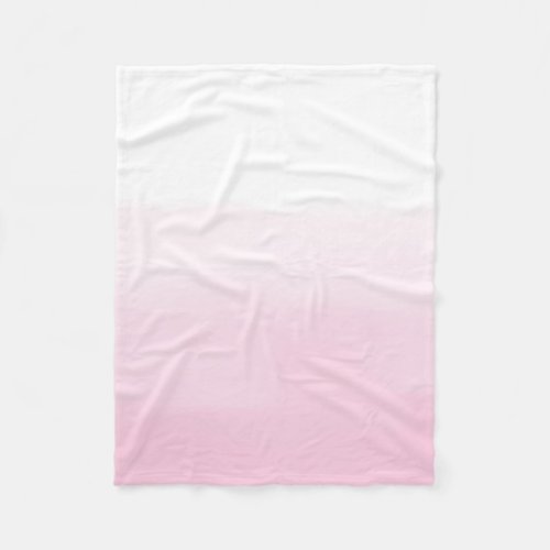 Pink Watercolor Ombre Fleece Blanket