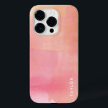 Pink Watercolor Ombre Name Case-Mate iPhone 14 Pro Case<br><div class="desc">Pink Watercolor Ombre Name phone case features pink,  lavender,  purple,  blush and coral watercolor effect,  plus your name.</div>