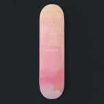 Pink Watercolor Ombre Name Skateboard<br><div class="desc">Pink Watercolor Ombre Name skateboard features pink,  lavender,  purple,  blush and coral watercolor effect,  plus your name.</div>