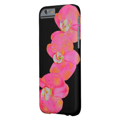 Pink watercolor Orchid painting Barely There iPhone 6 Case