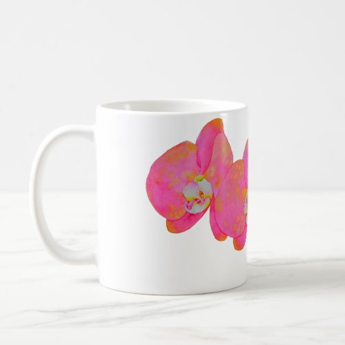 Pink watercolor Orchid painting Coffee Mug