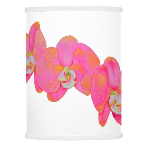 Pink watercolor Orchid painting Lamp Shade