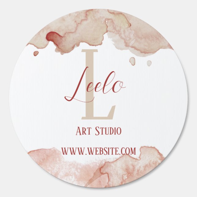 Pink Watercolor Outdoor Business Sign (Front)