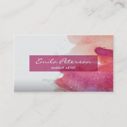 Pink Watercolor Paint Splatter Abstract Business Card - A beautiful watercolor paint splatter business card design template with eye catching colors.
It's ready to be personalized to suit your preferences and personal style, and is perfect as a professional business card.