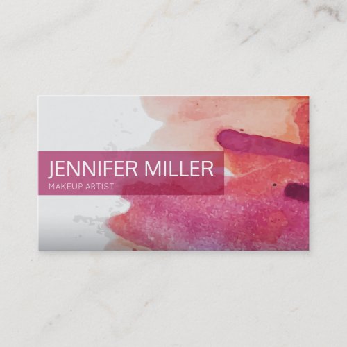 Pink Watercolor Paint Splatter Abstract Business Card - A beautiful watercolor paint splatter business card design template with eye catching colors.
It's ready to be personalized to suit your preferences and personal style, and is perfect as a professional business card.