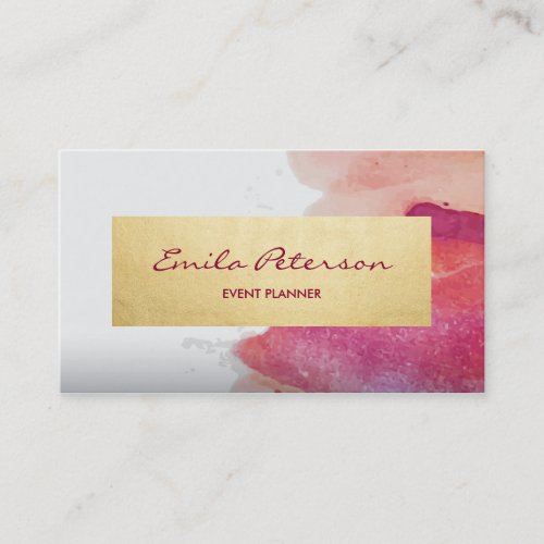 Pink Watercolor Paint Splatter Abstract Business Card - A beautiful watercolor paint splatter business card design template with eye catching colors.
It's ready to be personalized to suit your preferences and personal style, and is perfect as a professional business card.