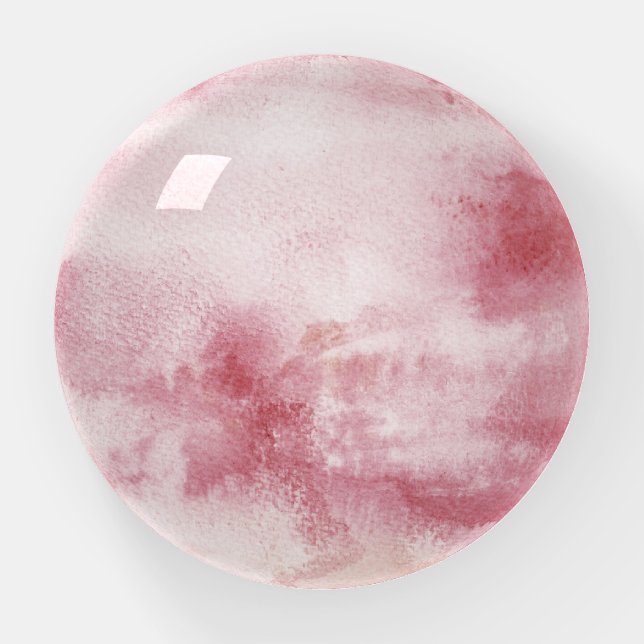 Pink Watercolor Paperweight (Front)