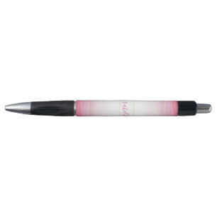 Pink Watercolor Pattern Monogram Pen