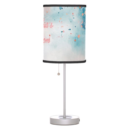Pink Watercolor Princess Table Lamp (Right)