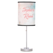 Pink Watercolor Princess Table Lamp (Front)