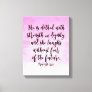 Pink Watercolor Proverbs 31 Christian Womens Bible Canvas Print