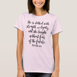 Pink Watercolor Proverbs 31 Christian Womens Bible T-Shirt