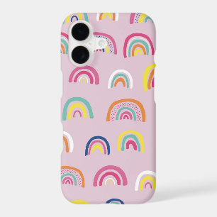 Pink watercolor rainbow iPhone 17 case