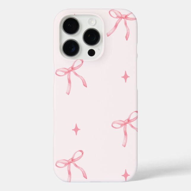 Pink Watercolor Ribbon Case-Mate iPhone Case (Back)