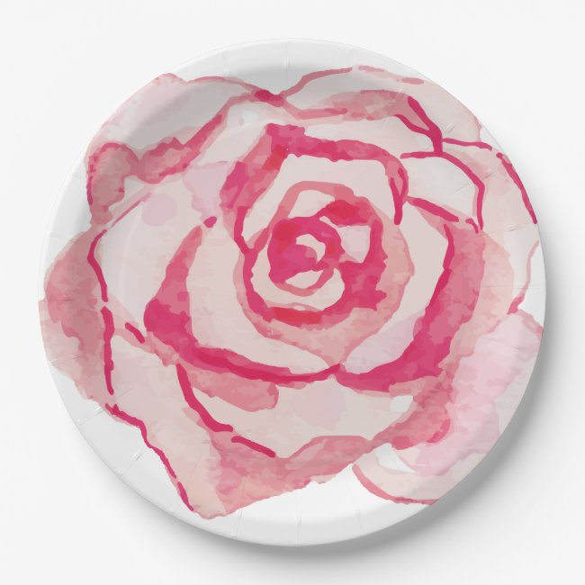 Pink Watercolor Rose