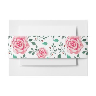 Pink Watercolor Rose Pattern | Wedding
