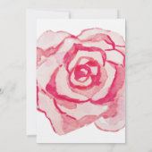 Pink Watercolor Rose | Wedding Invitation (Back)