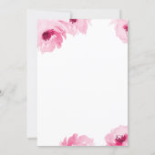 Pink Watercolor Roses Baby Shower Invitation (Back)