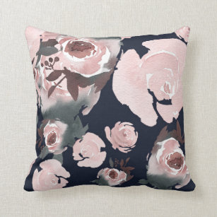 pink and navy pillows