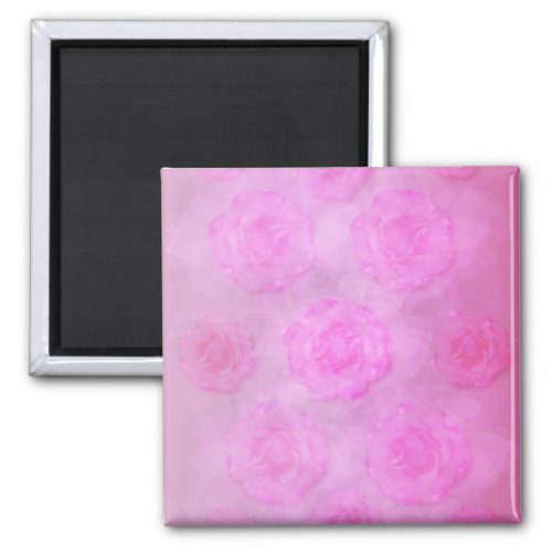 PINK Watercolor roses Magnet