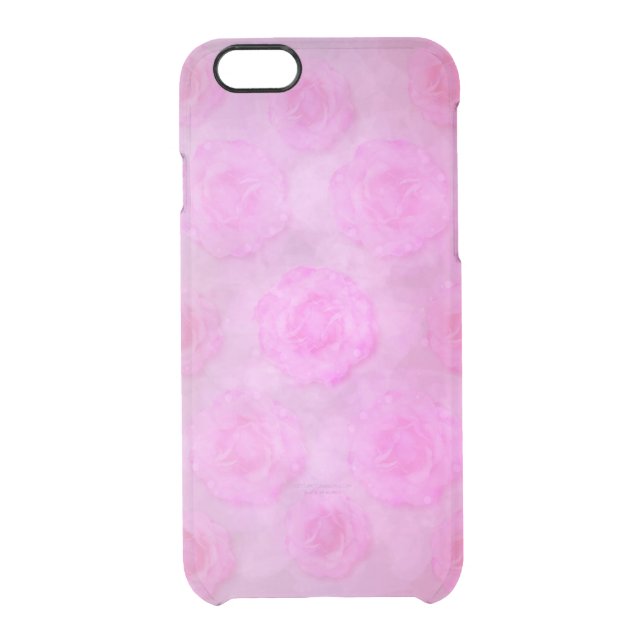 PINK Watercolor roses Uncommon iPhone Case (Back)