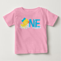 Pink Watercolor Rubber Duck ONE 1st Birthday Baby