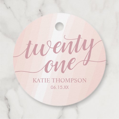 Pink Watercolor Splash Favor Tags