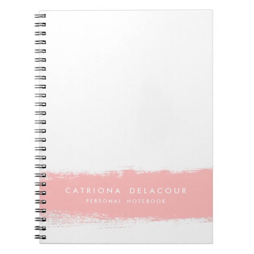 Pink Watercolor Splash Personalized Notebook