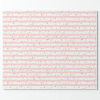 Pink Watercolor Stripes Gift Wrap