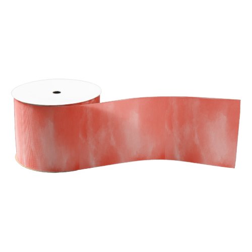 Pink watercolor style grosgrain ribbon