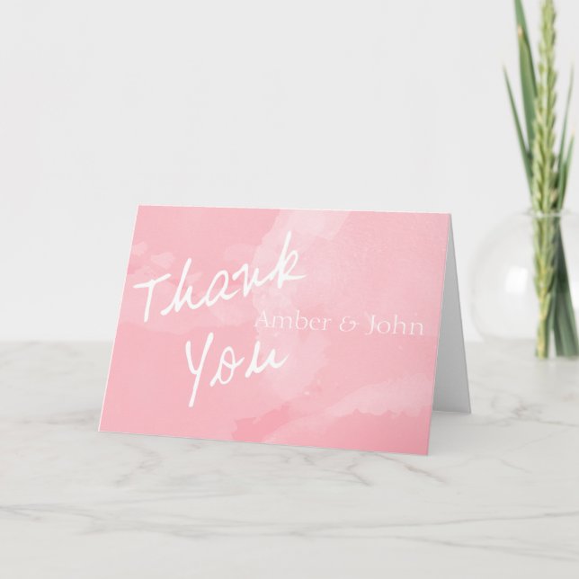 Pink Watercolor Thank You (Front)