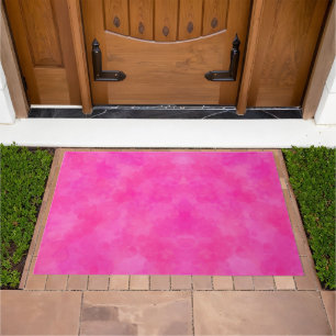 Pink Watercolor Tie Dye Print Doormat
