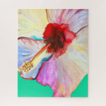 Pink watercolor tulips art jigsaw puzzle
