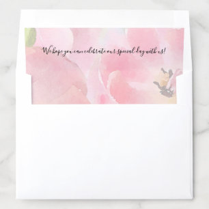 Pink Watercolor Tulips Envelope Liner