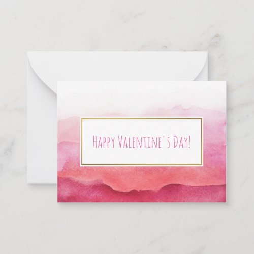 Pink  Watercolor Valentine Cards 100 pack