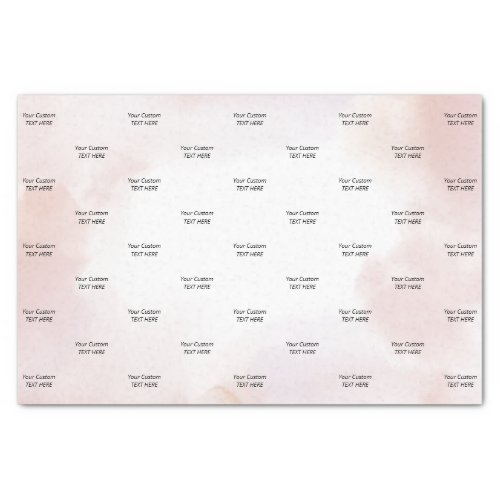 Pink Watercolor Wash Custom Text Tissue Paper