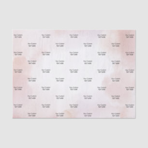 Pink Watercolor Wash Custom Text Tissue Paper