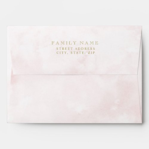 Pink Watercolor Wash Envelope w Interior Stripes