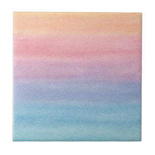 Pink Watercolor Wash Gradient Kitchen Bathroom Ceramic Tile
