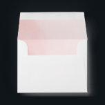 Pink Watercolor Wash Minimalist Preaddressed Lined Envelope<br><div class="desc">Simple pink watercolor wash lined envelope with name and return address.</div>