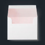 Pink Watercolor Wash Minimalist Preaddressed Lined Envelope<br><div class="desc">Simple pink watercolor wash lined envelope with name and return address.</div>