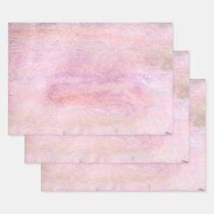 Pink watercolor wrapping paper sheets