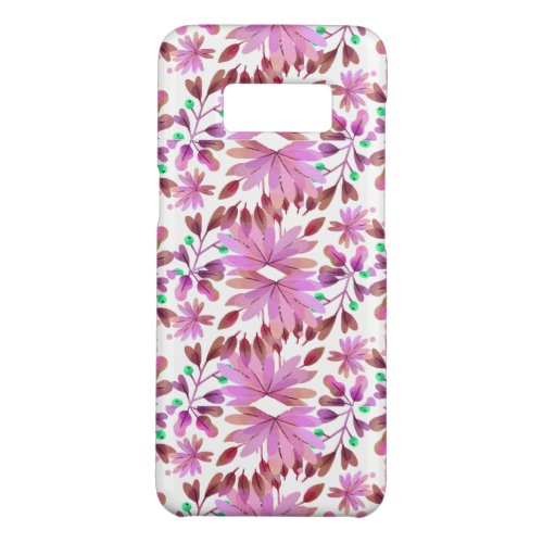 Pink watercolour winter flowers background  Case_Mate samsung galaxy s8 case