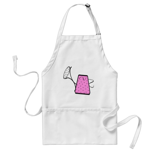 Pink Watering Can Adult Apron (Front)