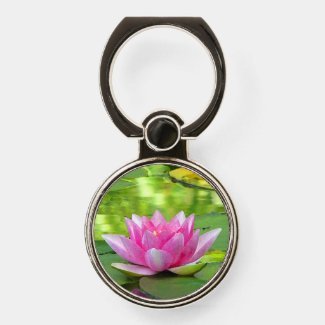 Pink Waterlily Lotus Flower Ring Holder