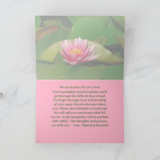  PINK WATERLILY /'PEACE BE WITH YOU