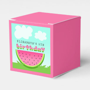 Pink Watermelon Birthday Picnic Party Favor Boxes